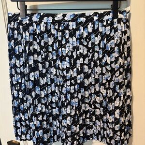 J. Crew Black and Blue Floral Mini Skirt